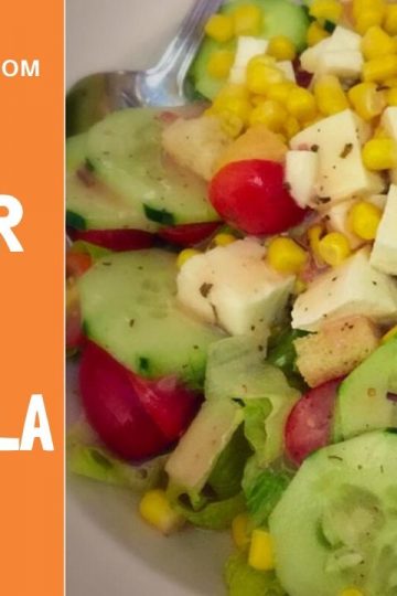 Cucumber Corn Tomato Mozzarella Salad